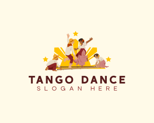 Tinikling Dance Filipino logo design