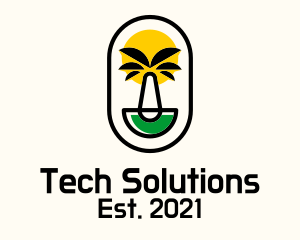 Palm Tree Island Badge logo
