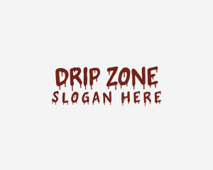 Horror Blood Drip logo design