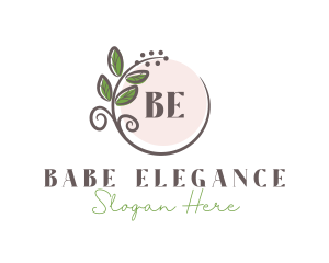 Elegant Wreath Leaf  logo design