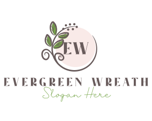 Elegant Wreath Leaf  logo design