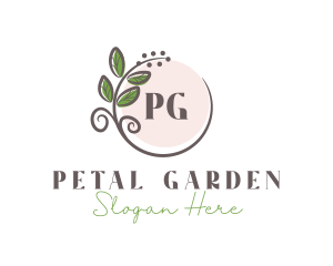 Elegant Wreath Leaf  logo design