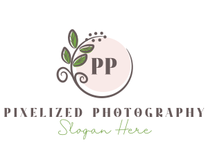 Elegant Wreath Leaf  logo design