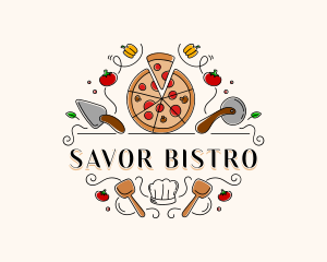 Pizzeria Food Restaurant  logo design