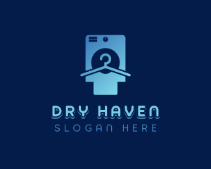 Tee Laundromat Washer logo design