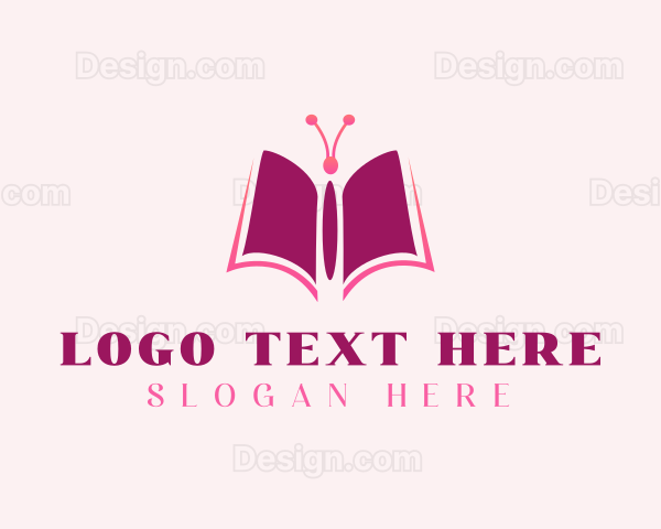 Butterfly Book Pages Logo