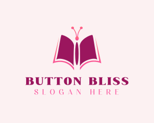 Butterfly Book Pages logo design