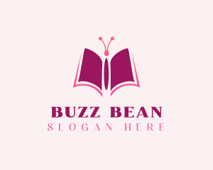 Butterfly Book Pages logo design