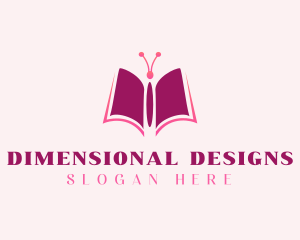 Butterfly Book Pages logo design