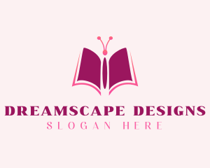 Butterfly Book Pages logo design