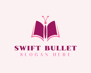 Butterfly Book Pages logo design