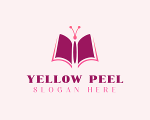 Butterfly Book Pages logo design