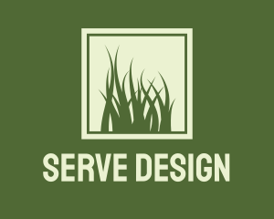 Garden Yard Lawn Grass logo design