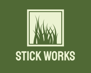 Garden Yard Lawn Grass logo design