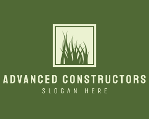 Garden Yard Lawn Grass logo design