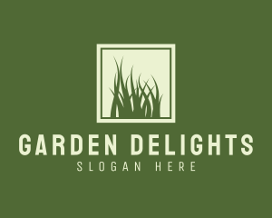 Garden Yard Lawn Grass logo design