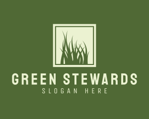 Garden Yard Lawn Grass logo design