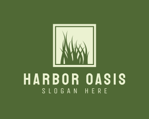 Garden Yard Lawn Grass logo design