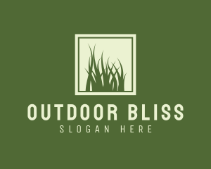 Garden Yard Lawn Grass logo design