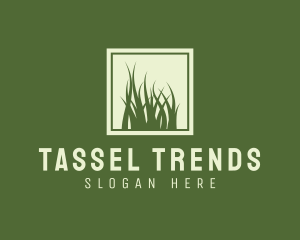 Garden Yard Lawn Grass logo design