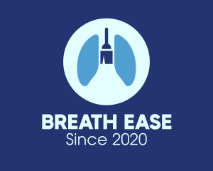 Blue Respiratory Cleaning Mop logo design