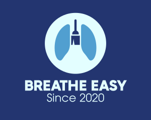 Blue Respiratory Cleaning Mop logo design