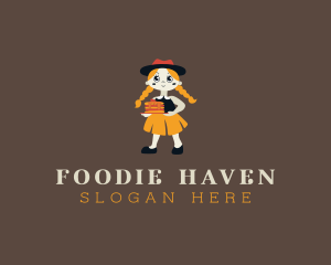 Sweet Pancake Girl logo design