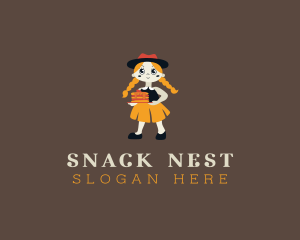 Sweet Pancake Girl logo design