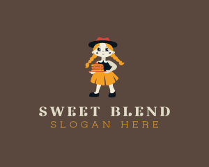 Sweet Pancake Girl logo design