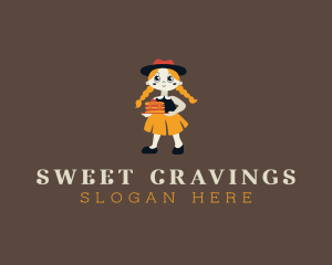 Sweet Pancake Girl logo design