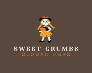 Sweet Pancake Girl logo design