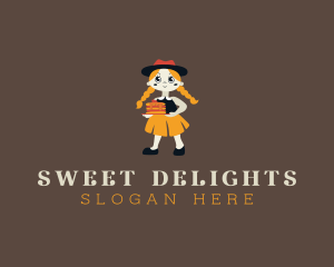 Sweet Pancake Girl logo design