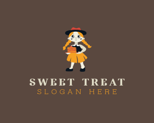 Sweet Pancake Girl logo design