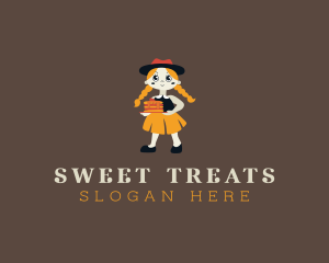 Sweet Pancake Girl logo design