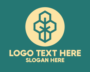 Green Geometric Tree logo