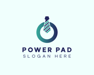 Power Button Necktie  logo design