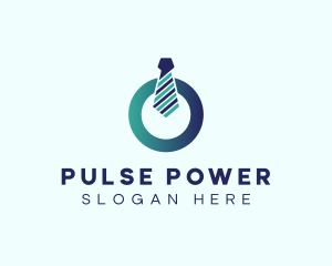 Power Button Necktie  logo design