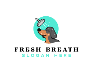 Dog Bathing Shower logo design