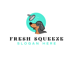 Dog Bathing Shower logo design