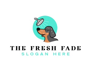 Dog Bathing Shower logo design