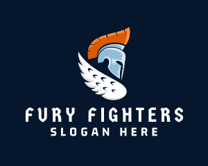 Spartan Wing Helmet logo design