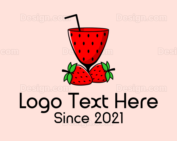 Strawberry Daiquiri Juice Drink Logo