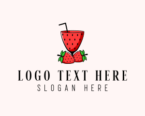 Strawberry Daiquiri Juice Drink  Logo