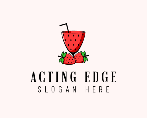 Strawberry Daiquiri Juice Drink  logo design