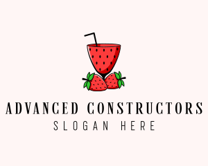 Strawberry Daiquiri Juice Drink  logo design