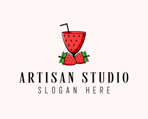 Strawberry Daiquiri Juice Drink  logo design