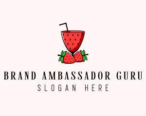 Strawberry Daiquiri Juice Drink  logo design