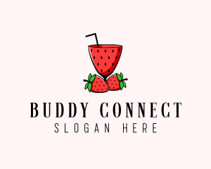 Strawberry Daiquiri Juice Drink  logo design