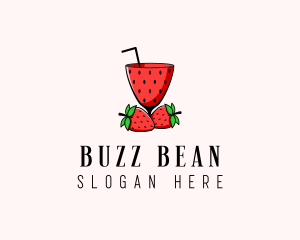 Strawberry Daiquiri Juice Drink  logo design