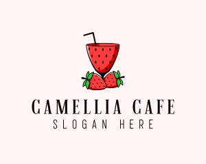 Strawberry Daiquiri Juice Drink  logo design